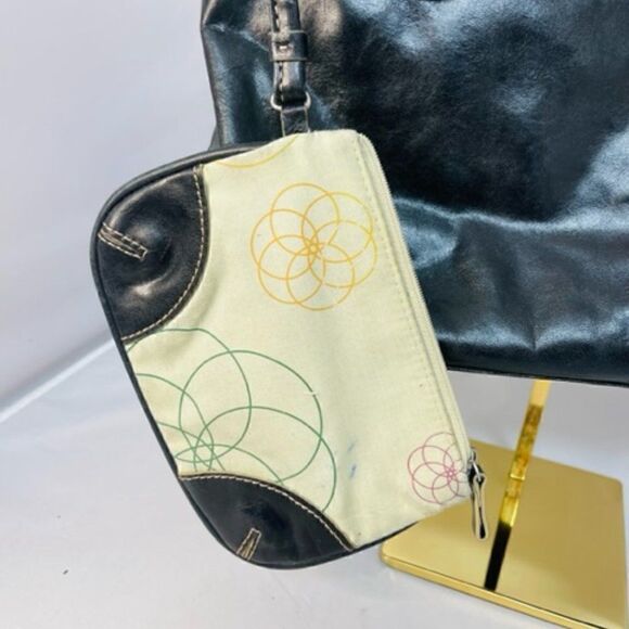 Franklin Covey Black Leather Laptop Computer Planner Binder Bag Case Purse 10" b - Picture 5 of 8